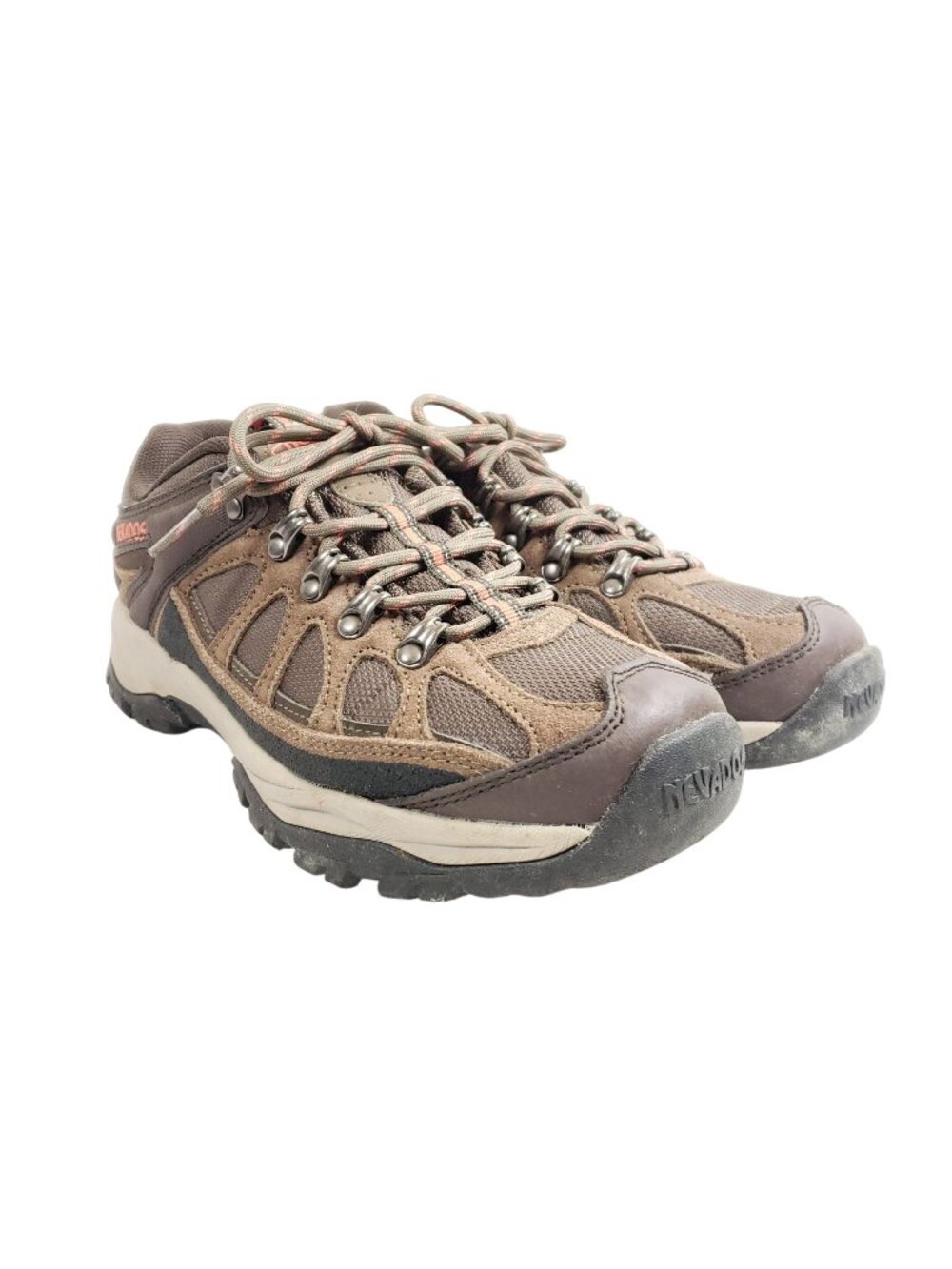 Nevados Womens Size 8.5 Wide Brown Low Hiking Shoes Mesh Suede
